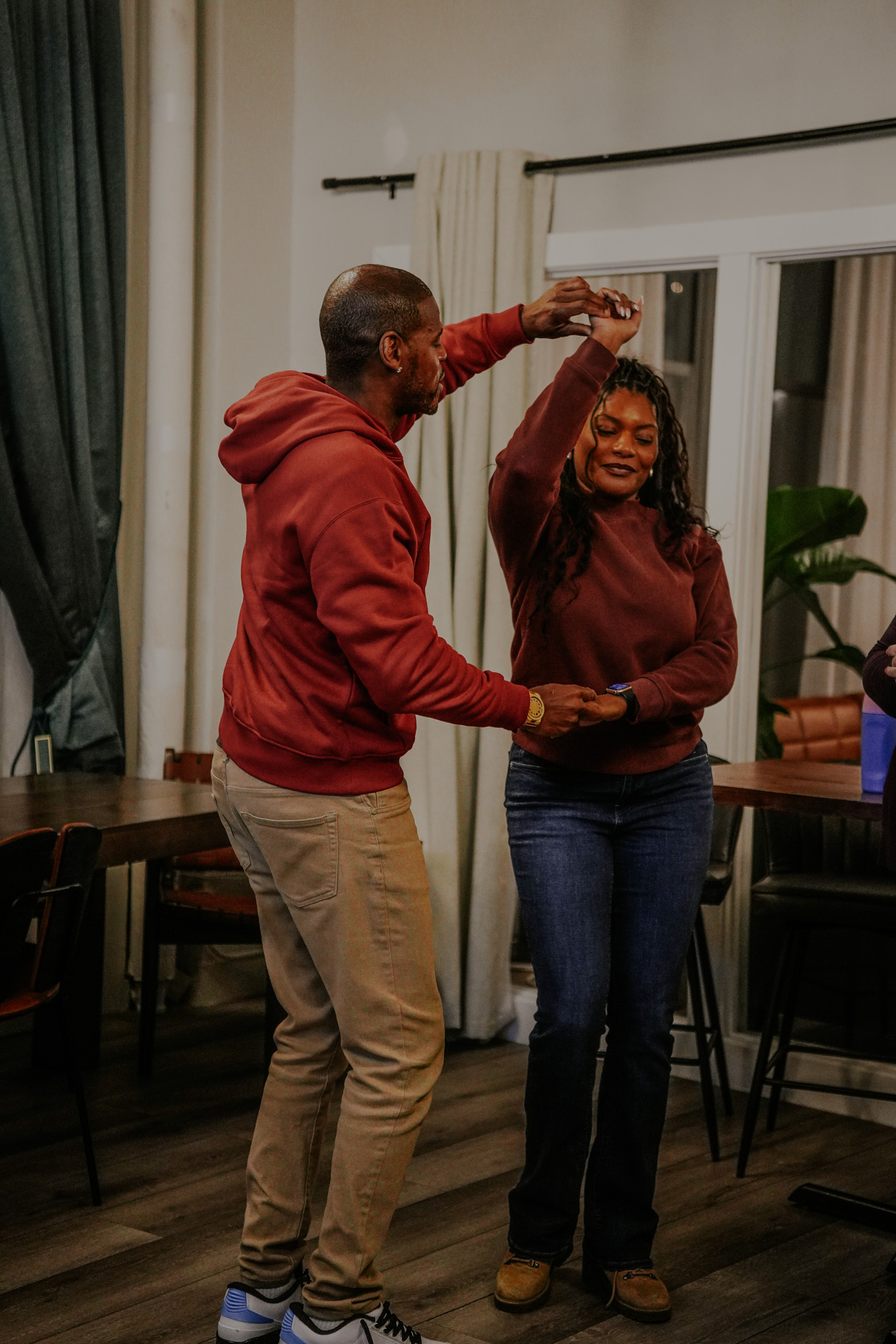 Two members dancing